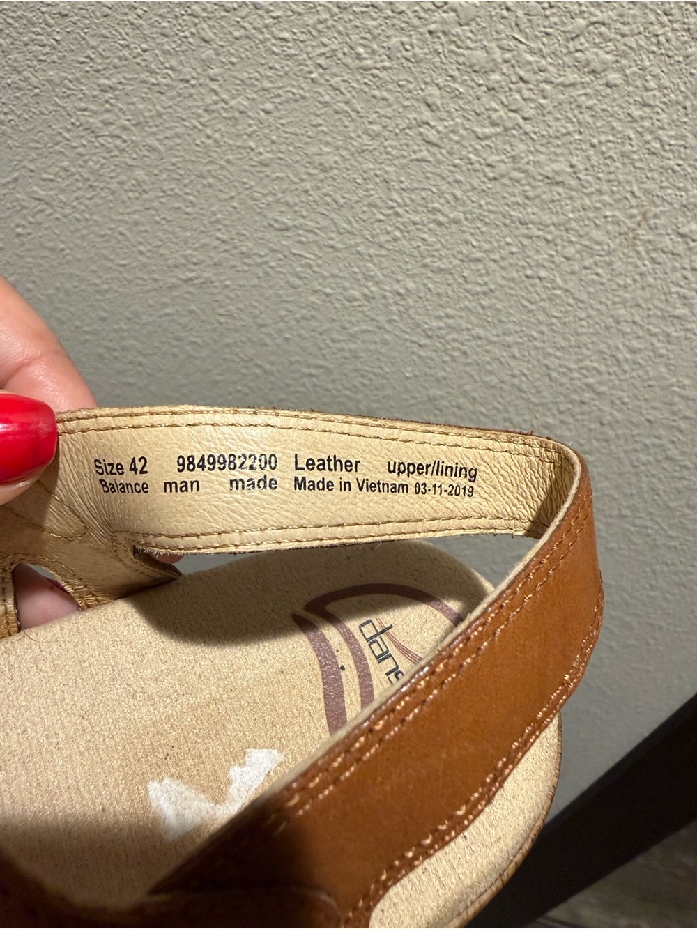 Dansko Season Camel Tan Leather Sandal Size 41 US 10.5-11 Hook & Loop Strap - Picture 8 of 11